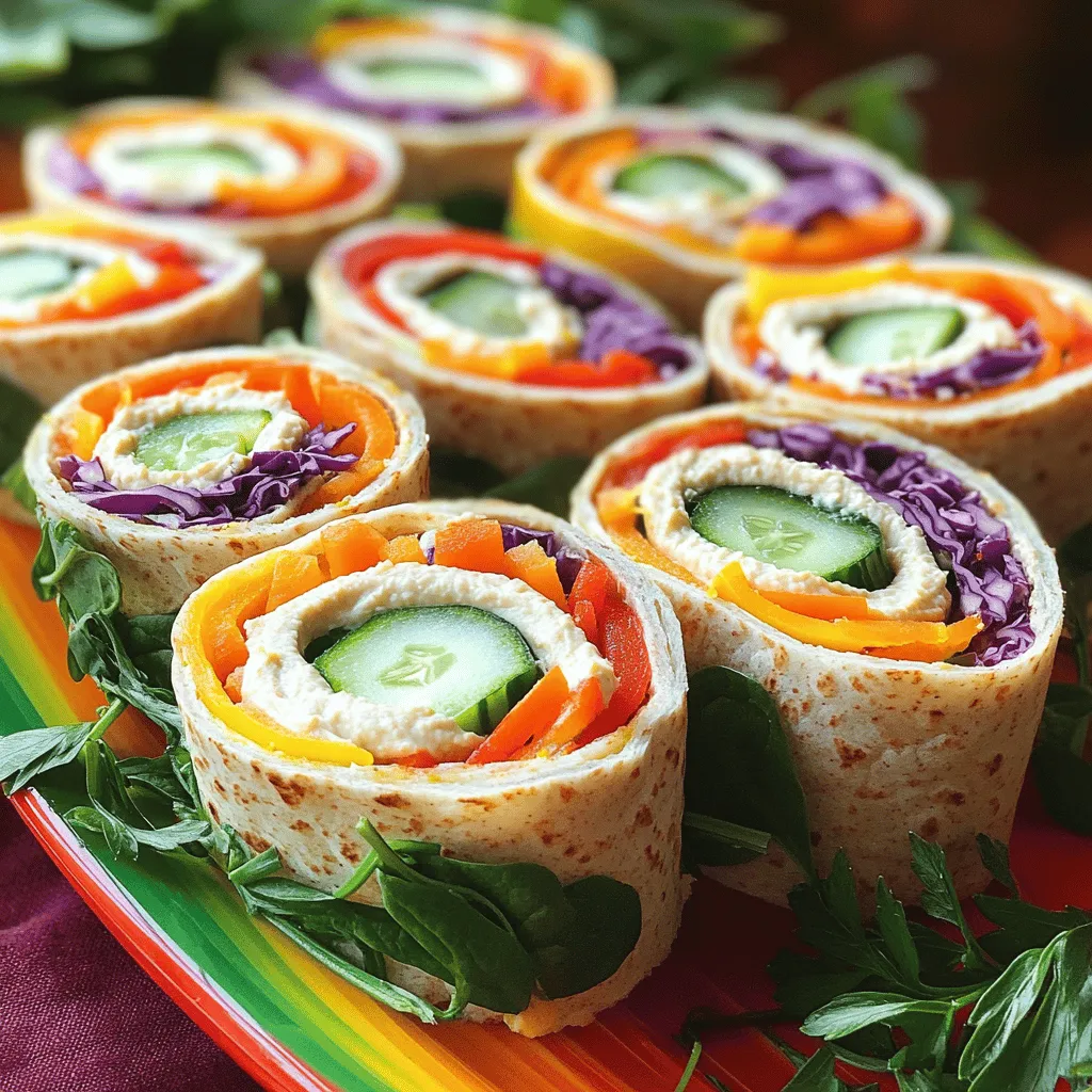 Rainbow Veggie Pinwheels Colorful and Healthy Snack