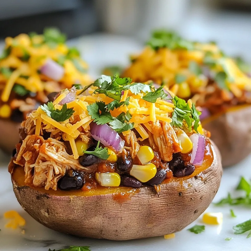 BBQ Chicken Stuffed Sweet Potatoes Flavorful Recipe
