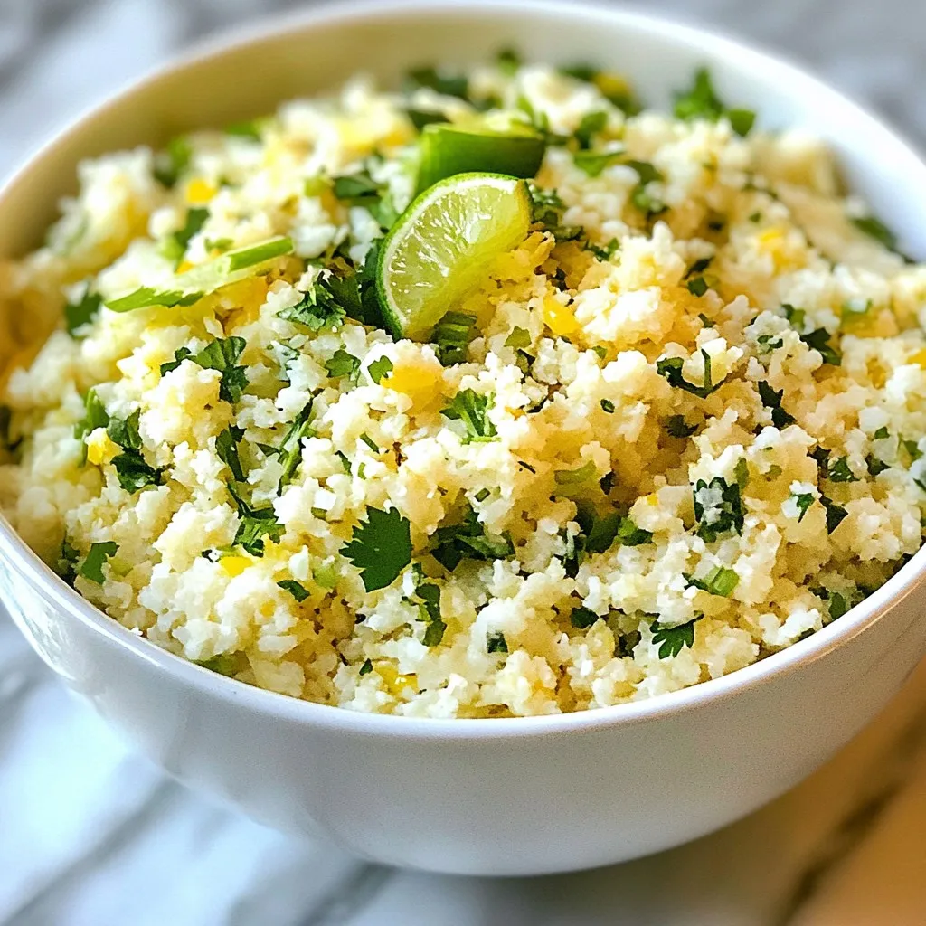 Cilantro Lime Cauliflower Rice Fresh and Flavorful Dish