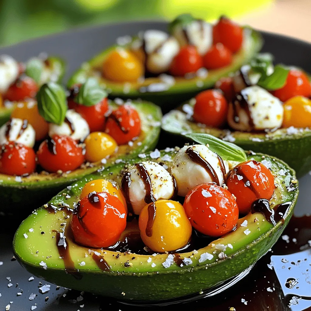 Caprese Stuffed Avocados Fresh and Flavorful Delight