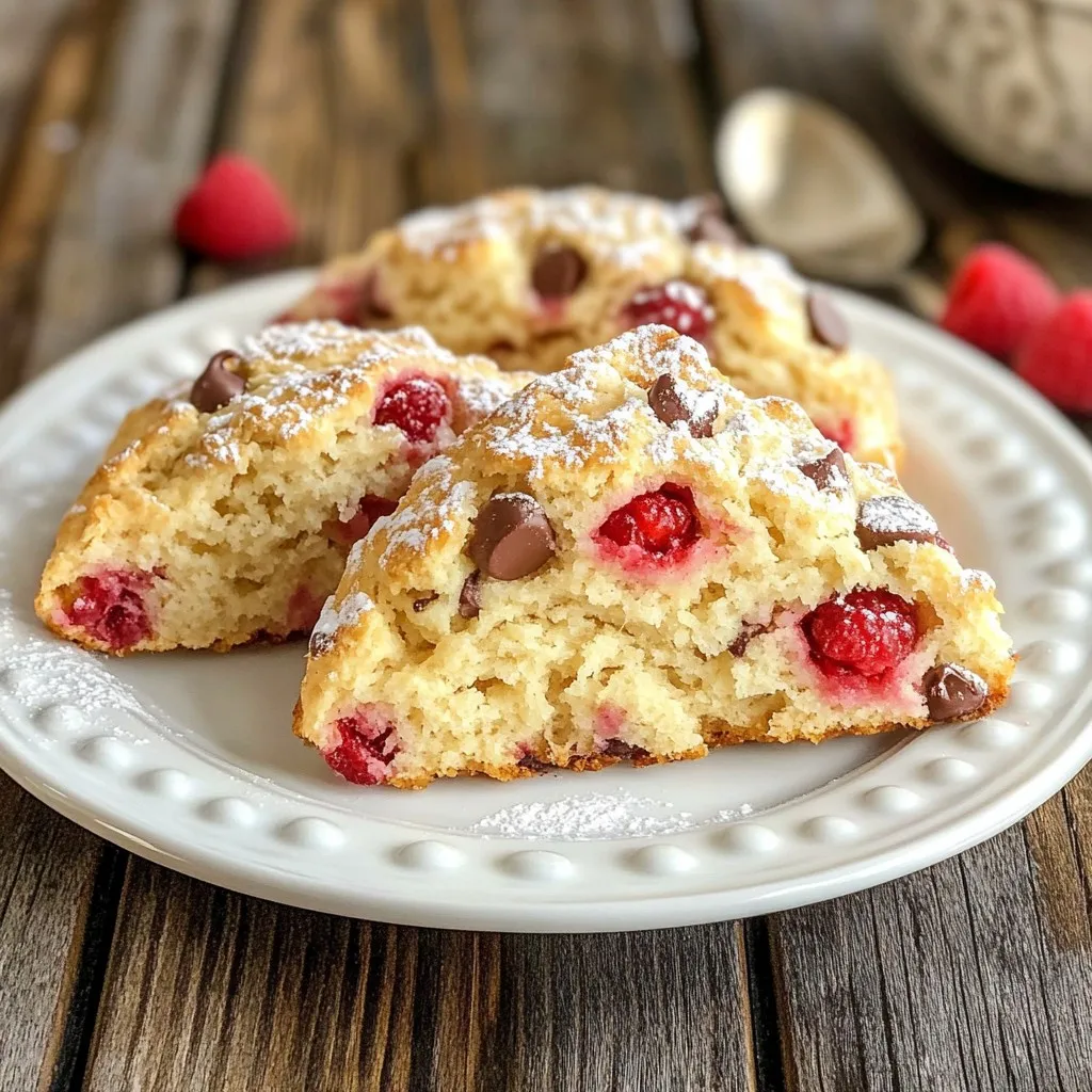 Raspberry Chocolate Chip Scones Flaky and Delicious Treat