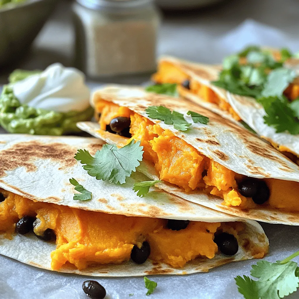 Savory Sweet Potato Black Bean Quesadillas Recipe