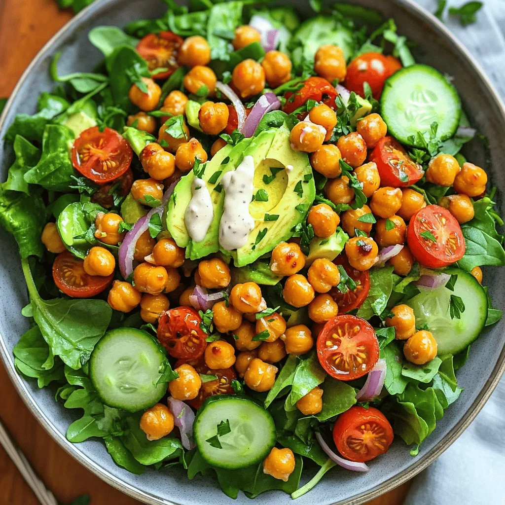 Crispy Chickpea Salad Flavorful and Nourishing Dish