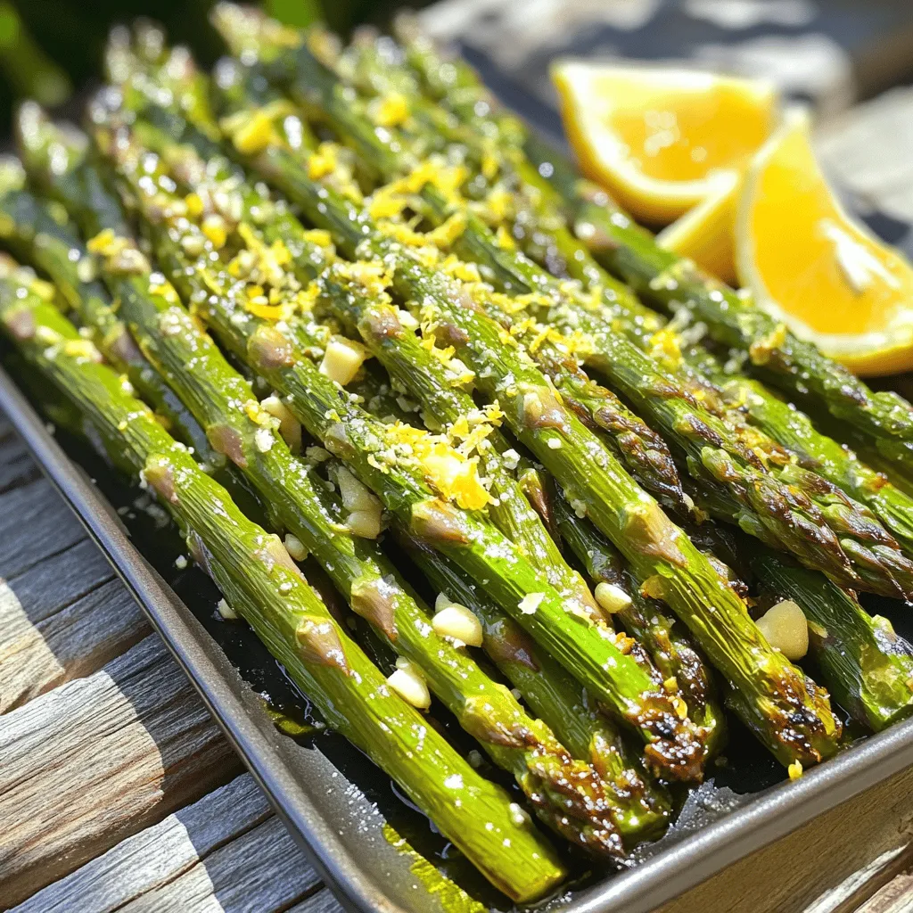Lemon Garlic Roasted Asparagus Simple and Tasty Dish