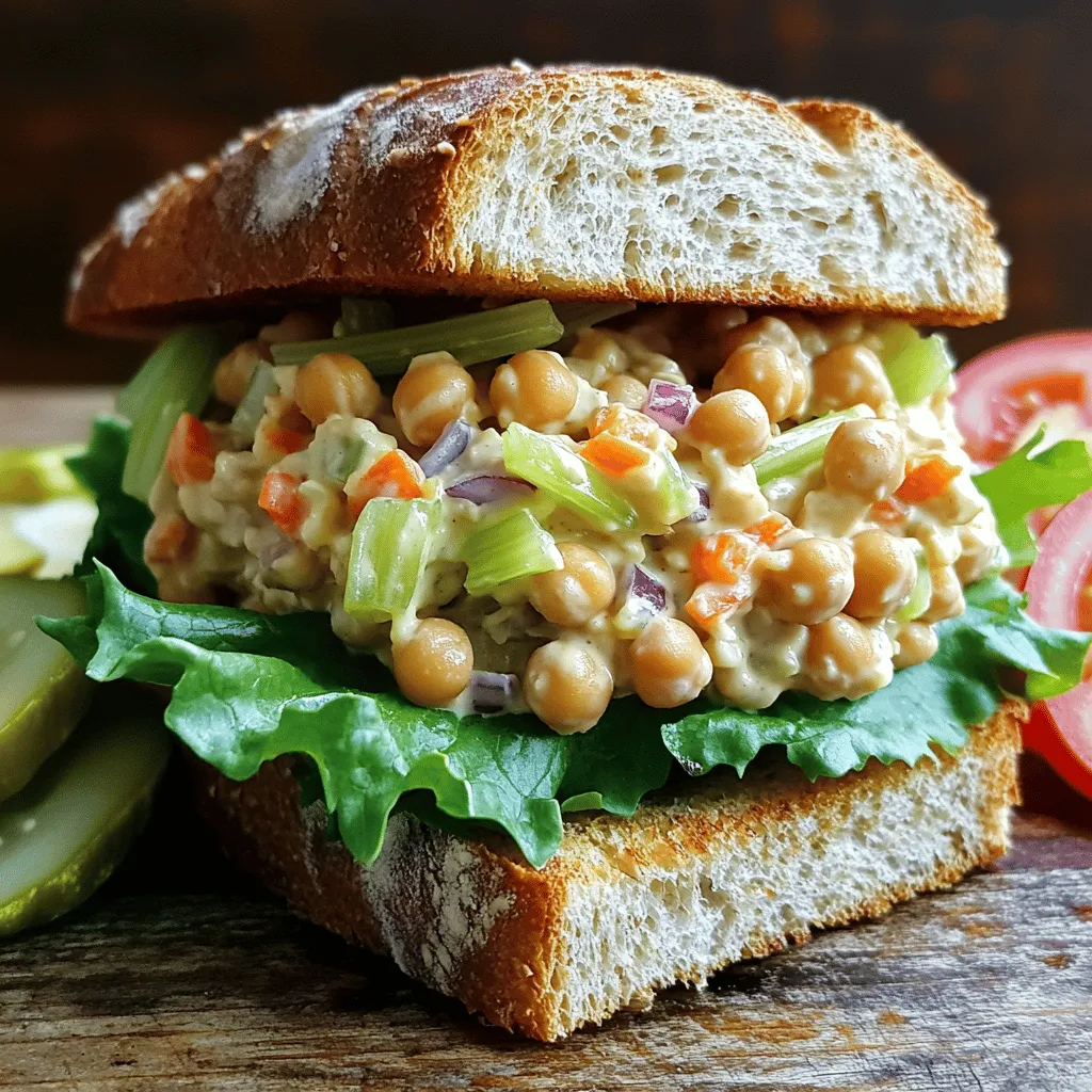 Vegan Chickpea Salad Sandwich Quick and Tasty Recipe