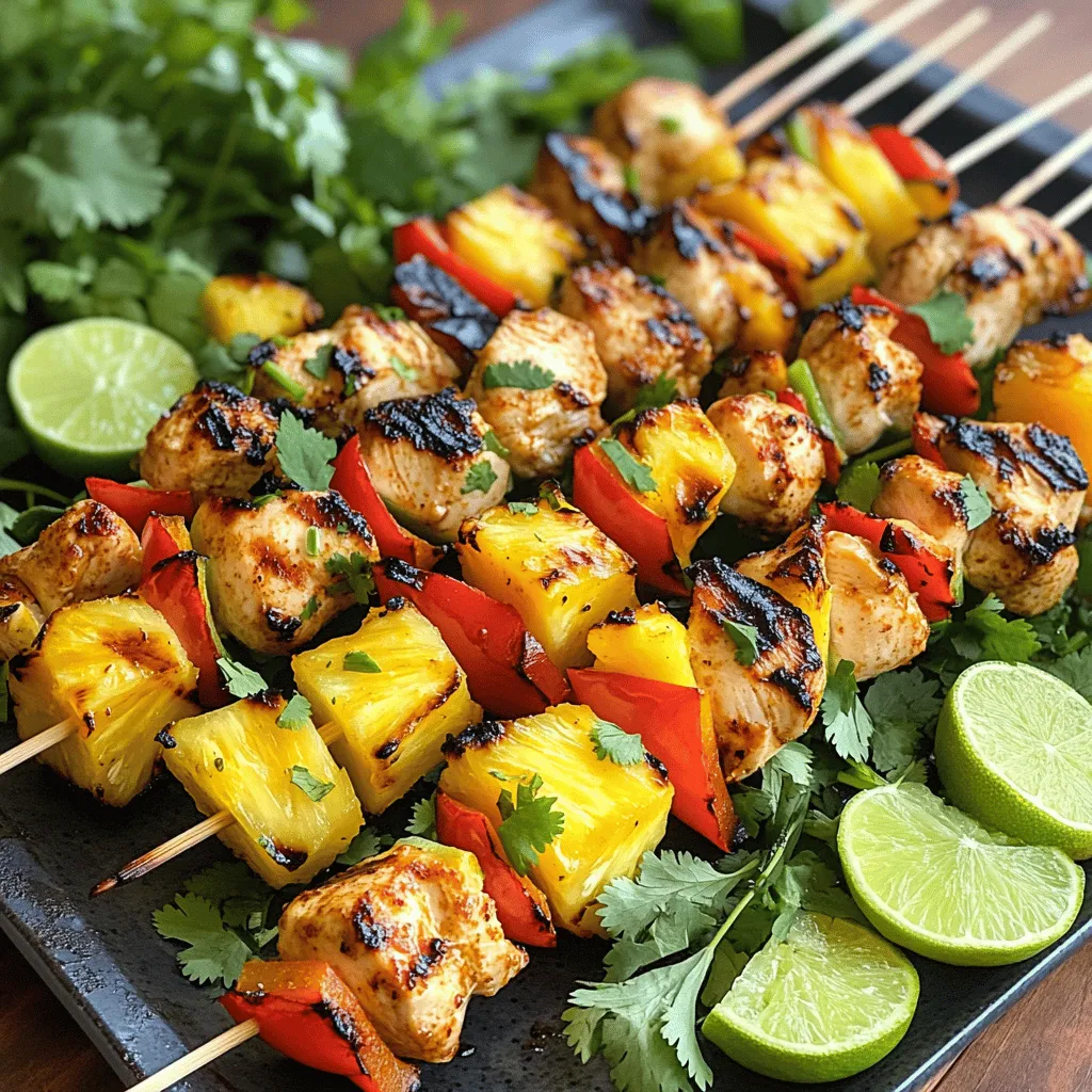 Spicy Pineapple Chicken Kabobs Flavorful Grilled Delight