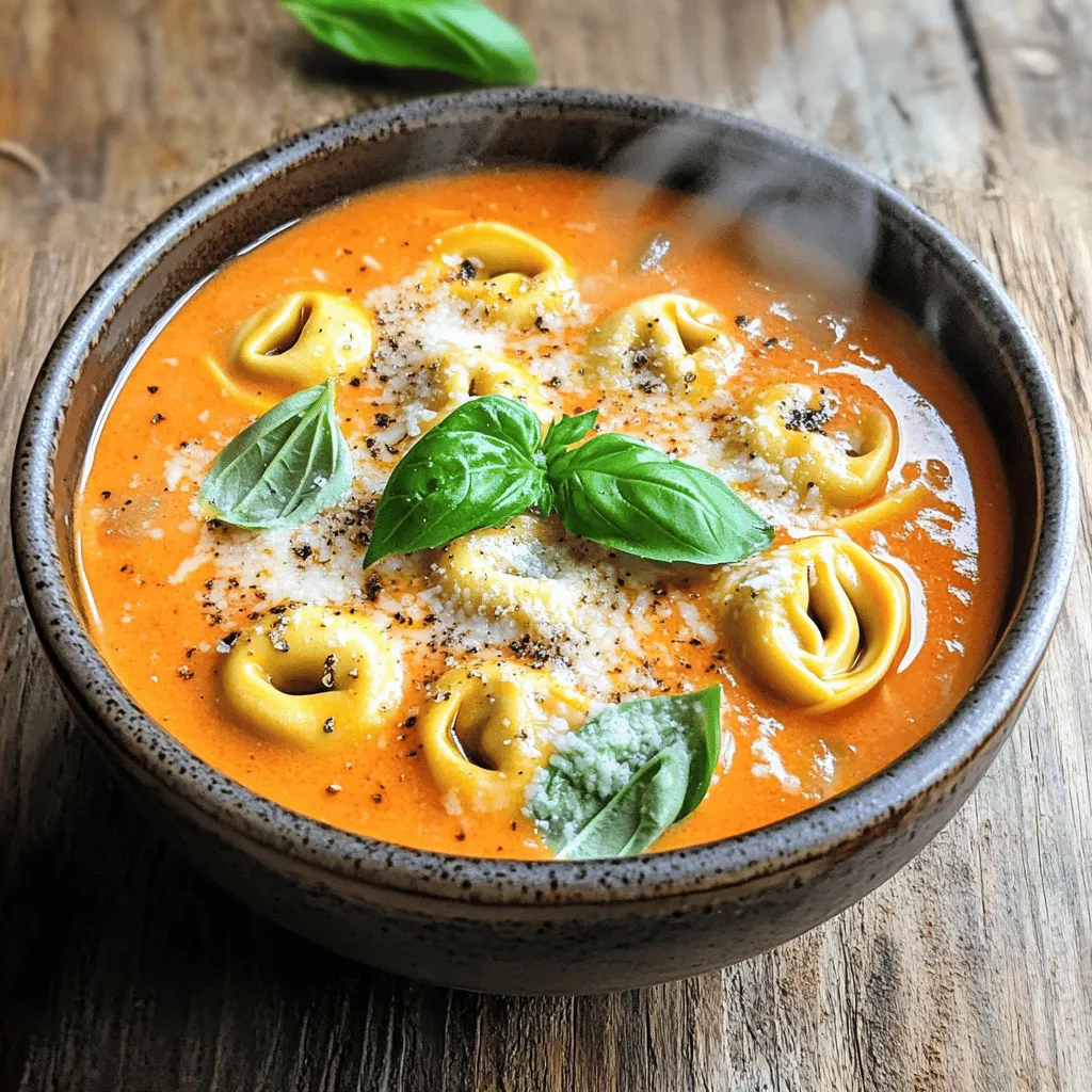 Creamy Tomato Tortellini Soup Comforting and Simple Dish