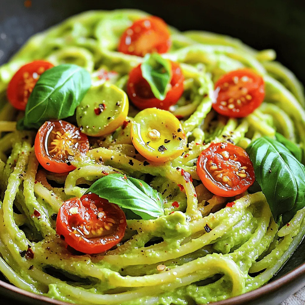 46. Creamy Avocado Pasta Quick and Flavorful Meal
