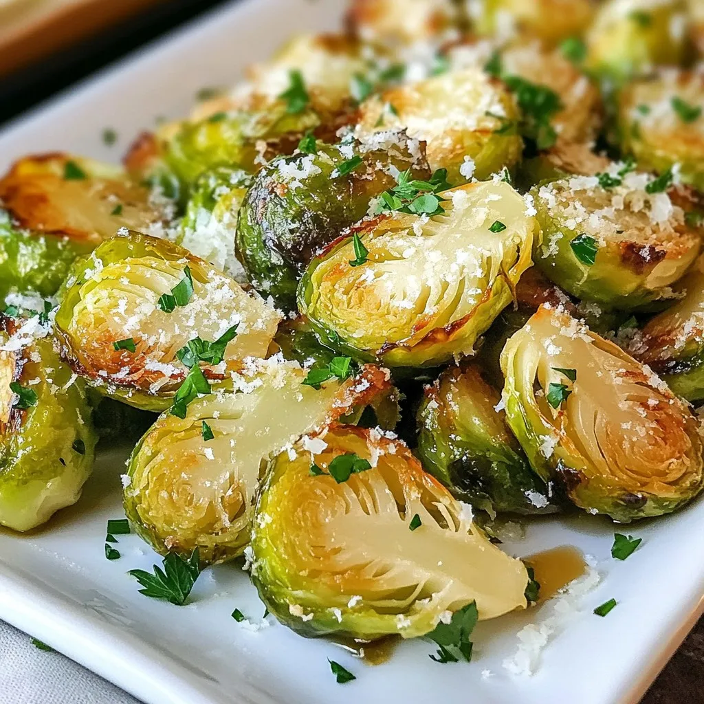 Crispy Garlic Parmesan Brussels Sprouts Irresistible Treat