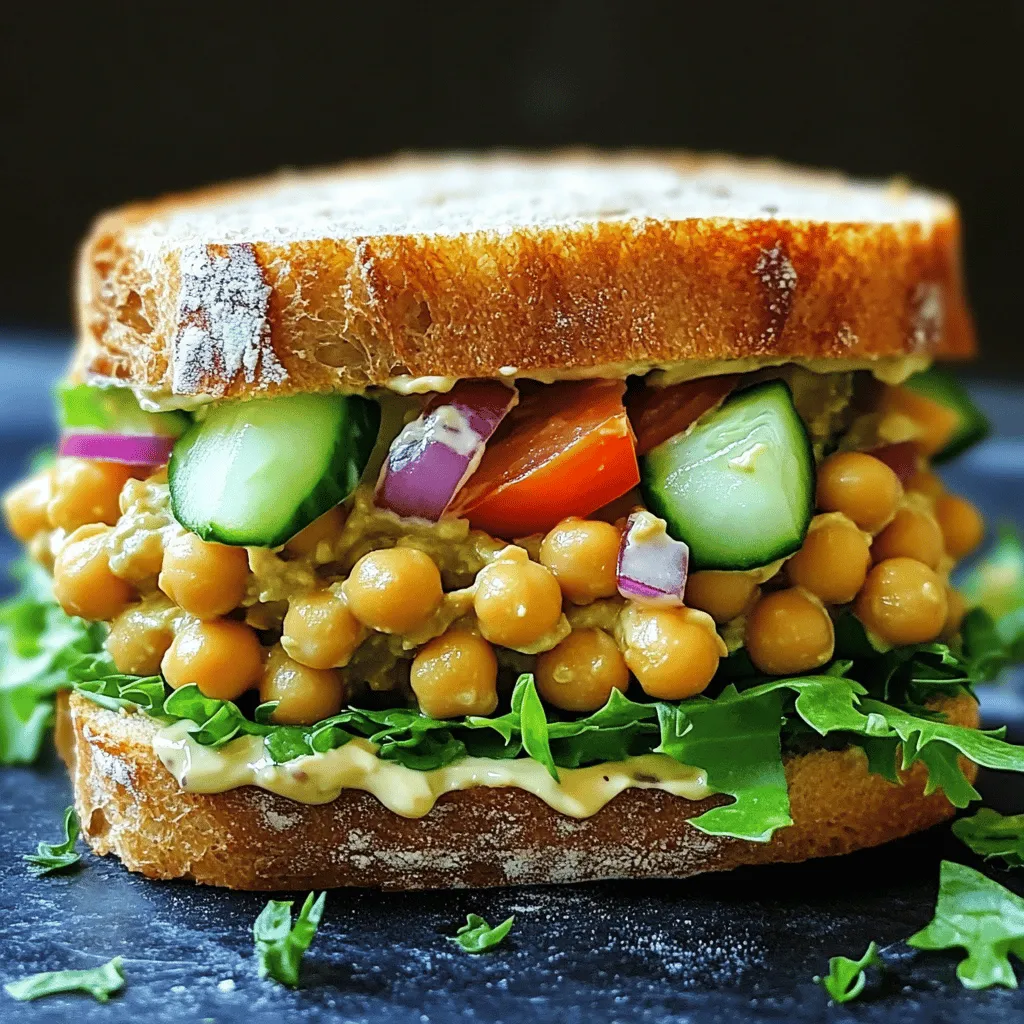 Vegan Chickpea Salad Sandwich Packed with Flavor