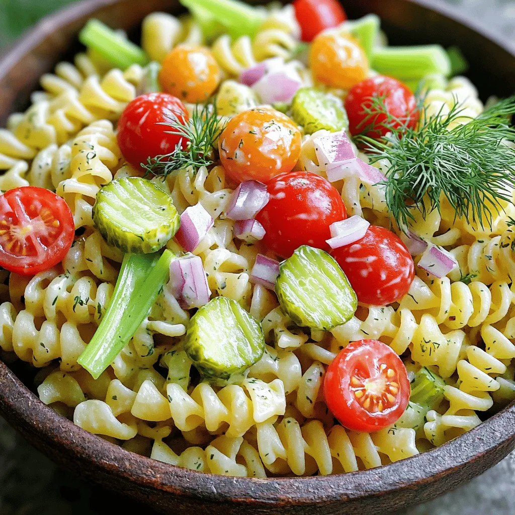 Creamy Dill Pickle Pasta Salad Fresh and Tangy Delight