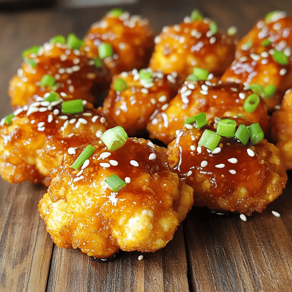 Spicy Honey Garlic Cauliflower Bites Tasty Snack Delight