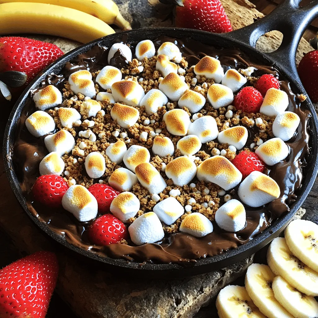 S&#8217;mores Dip with Chocolate and Marshmallows Delight