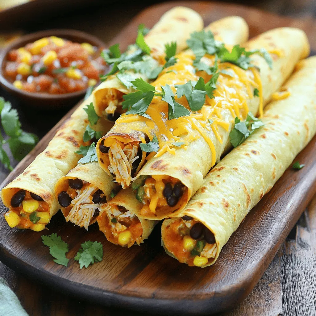 Baked Chicken Taquitos Crispy and Flavorful Snack
