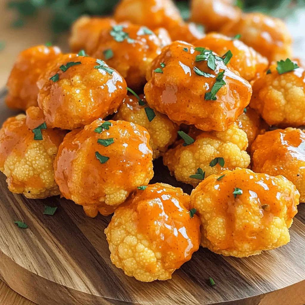 Buffalo Cauliflower Bites Flavorful Snack Idea