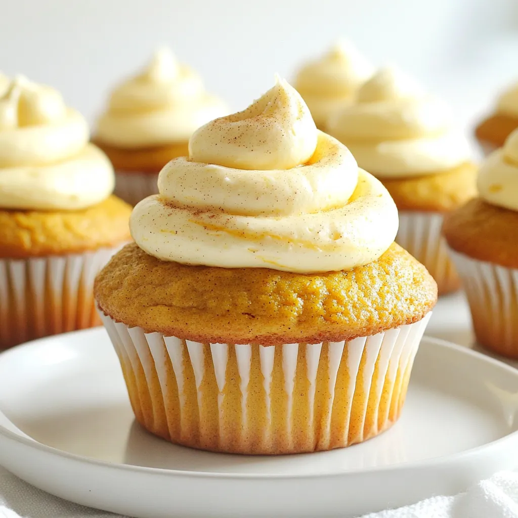 Pumpkin Cream Cheese Cupcakes Delightful Fall Treat