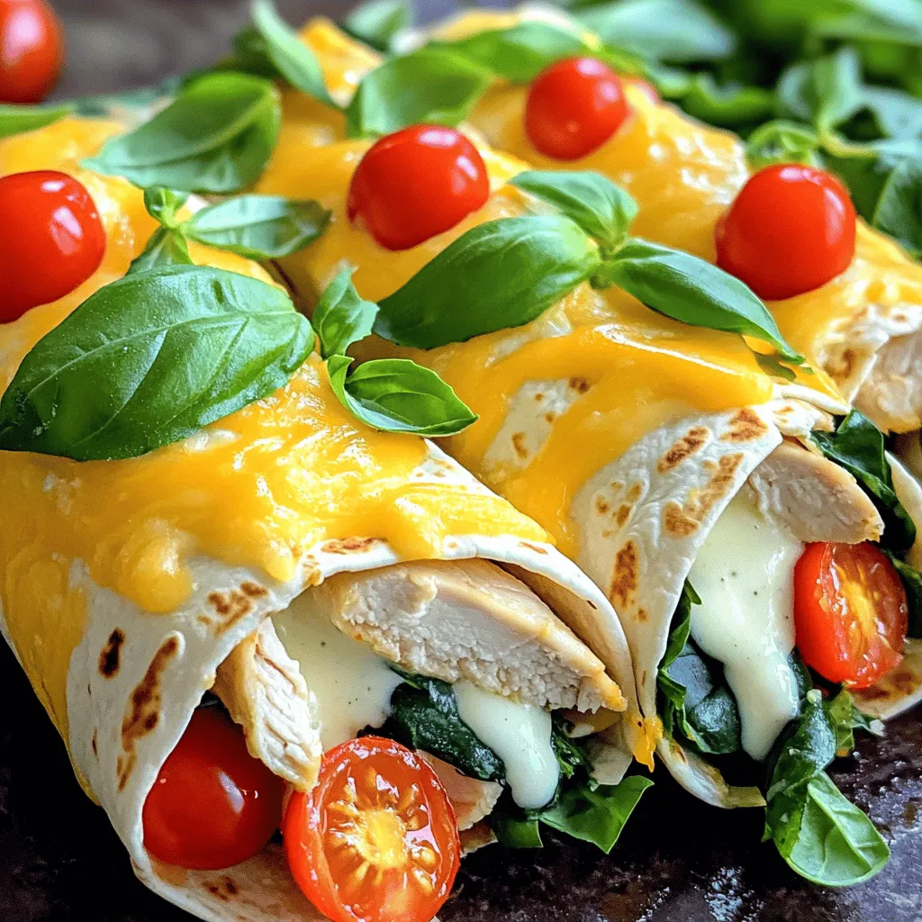 Cheesy Garlic Chicken Wraps Flavorful Weeknight Meal