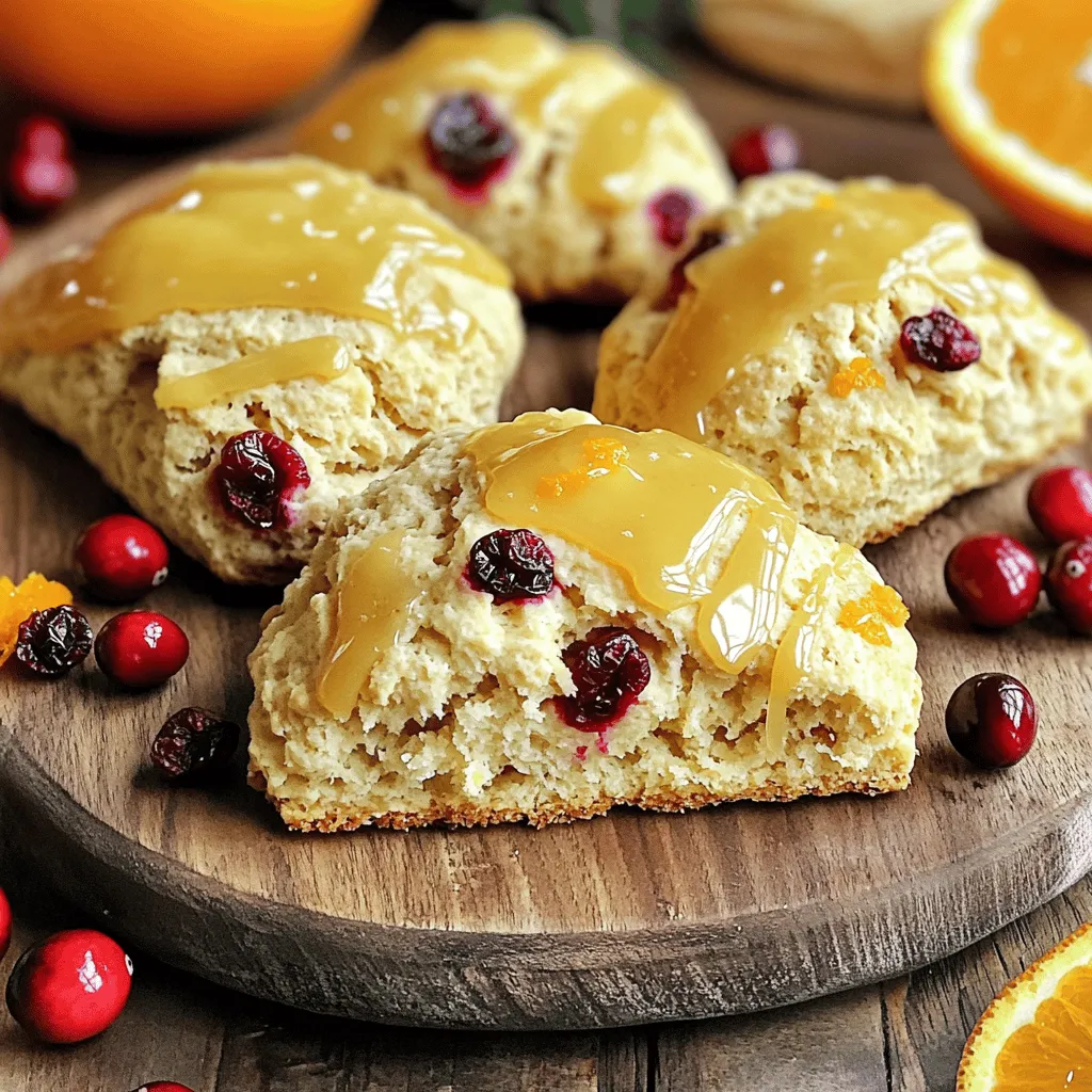 Orange Glazed Cranberry Scones Perfectly Tasty Treat