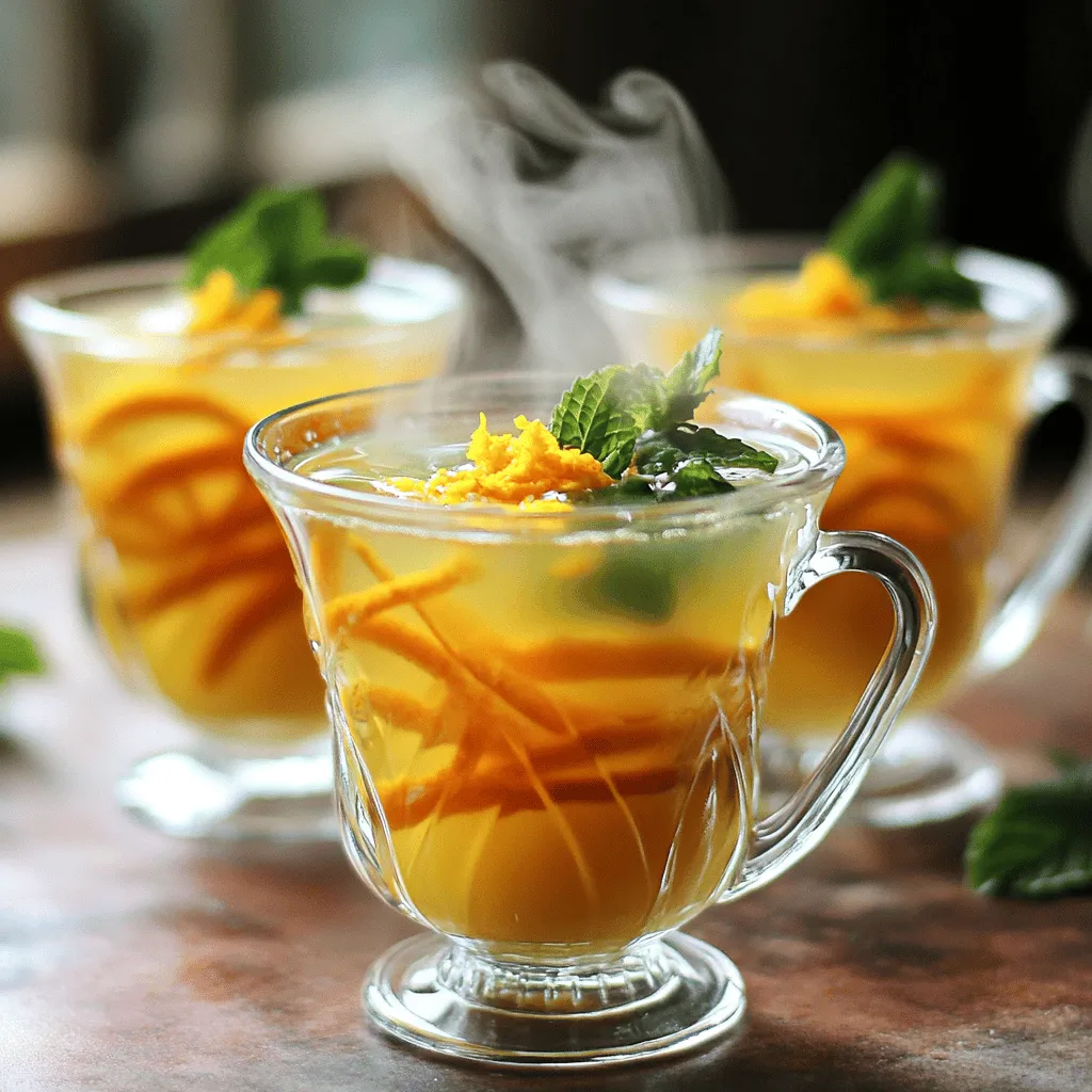 Energetic Orange Ginger Green Tea Refreshing Brew