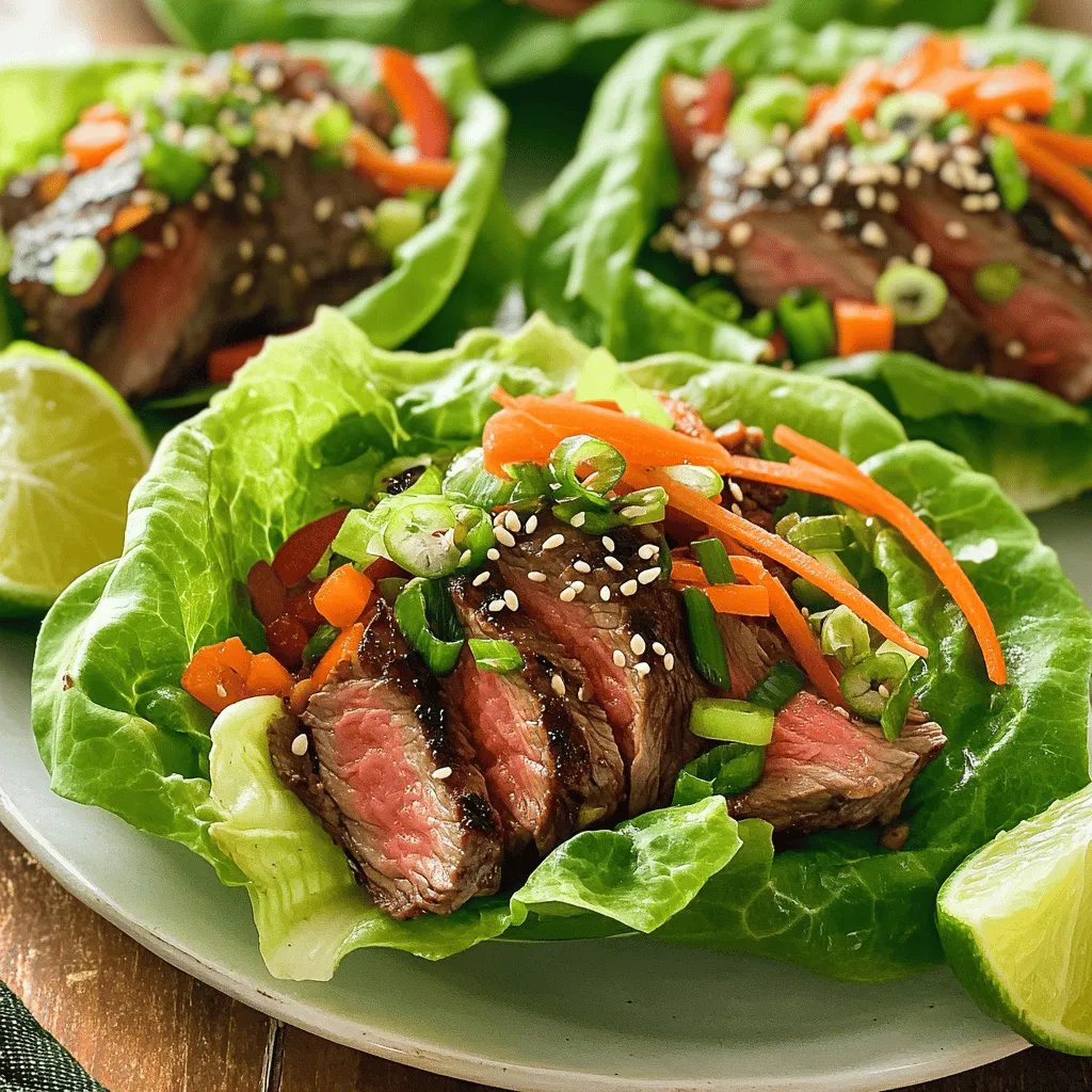 Savory Steak &#038; Sriracha Lettuce Wraps Recipe