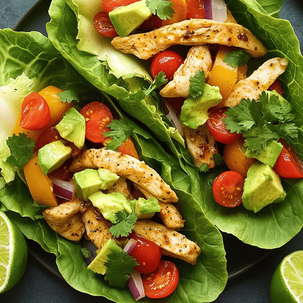 Savory Chicken Fajita Lettuce Wraps Easy and Quick