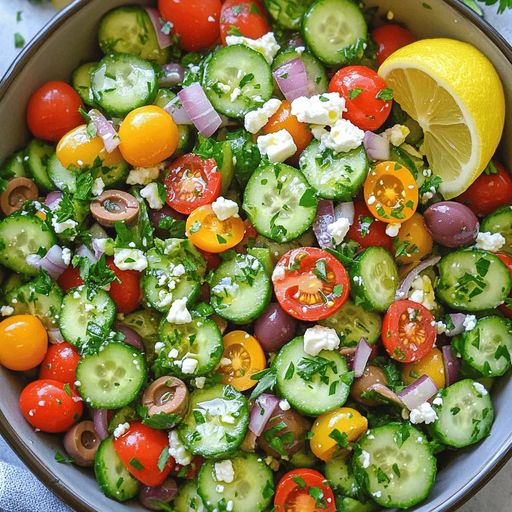 Mediterranean Cucumber Salad Fresh and Flavorful Dish