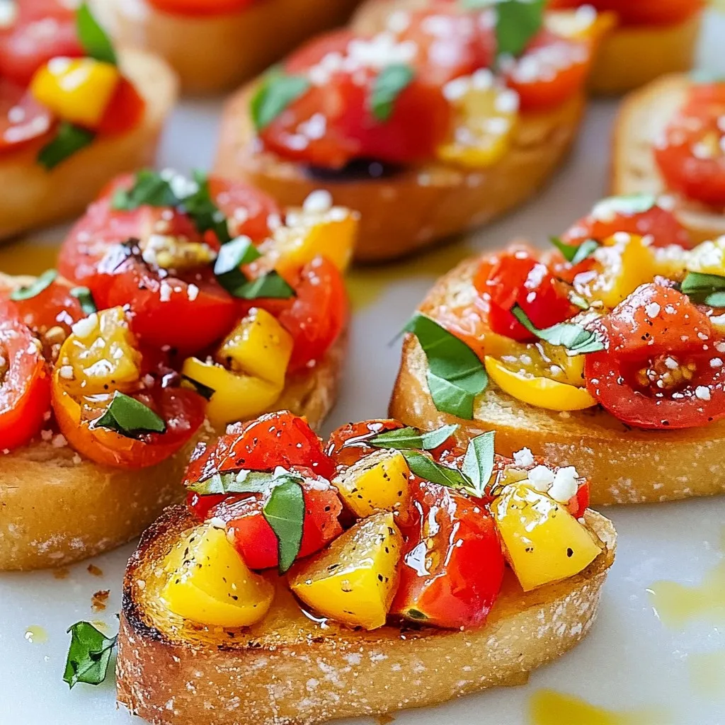 Roasted Garlic Tomato Bruschetta Simple and Delicious