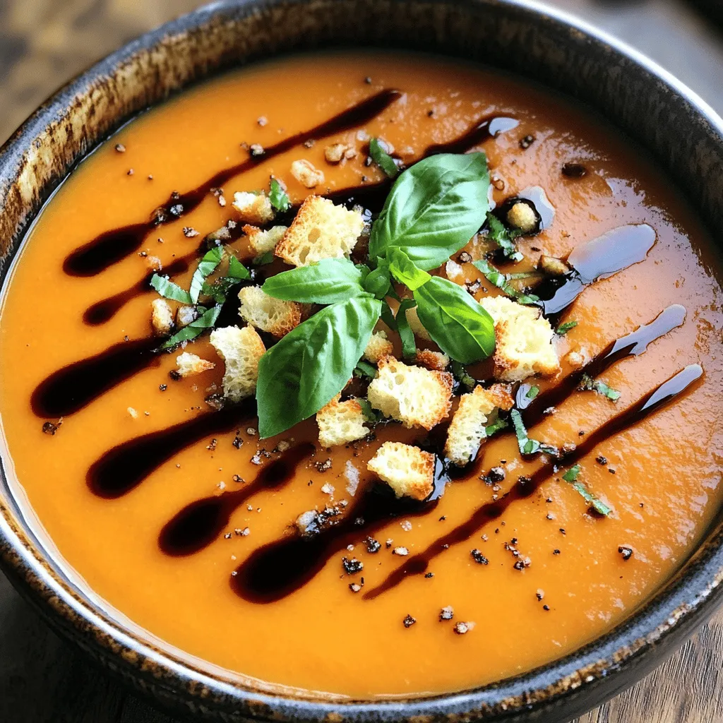 Rustic Tomato Basil Soup Flavor-Packed Comfort Food