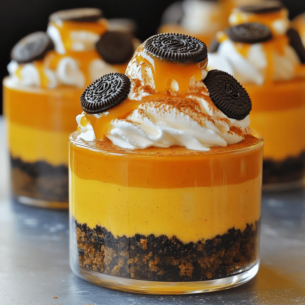 No Bake Oreo Pumpkin Cheesecake Cups Delightful Treat