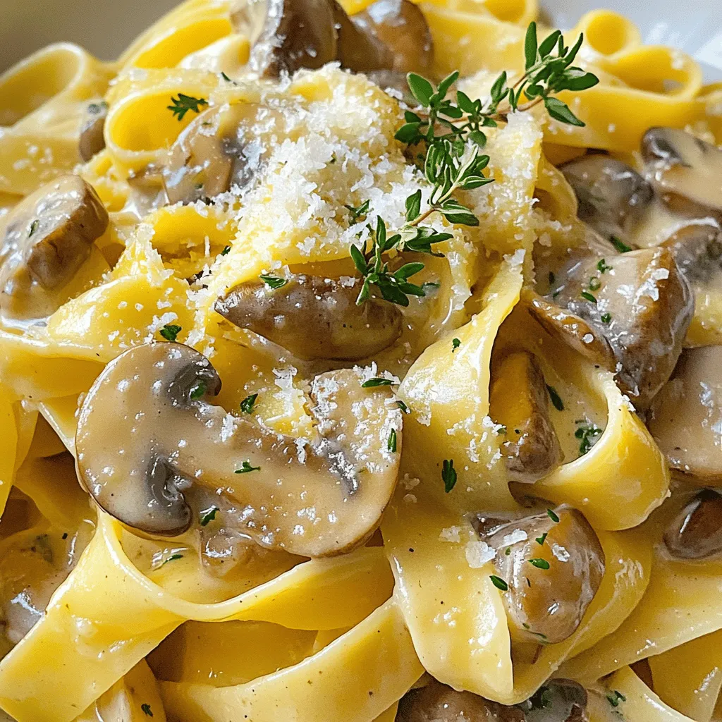 Creamy Mushroom Thyme Tagliatelle Rich and Easy Recipe