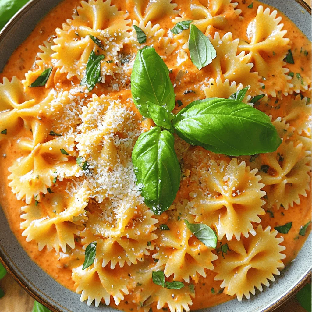 Creamy Roasted Red Pepper Pasta One Pot Delight