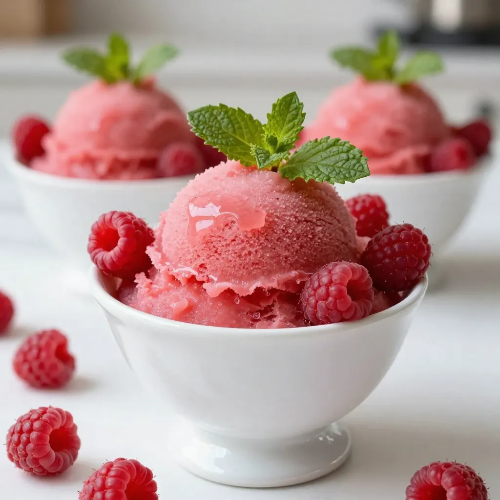 Raspberry Lemonade Sorbet Refreshing Summer Treat