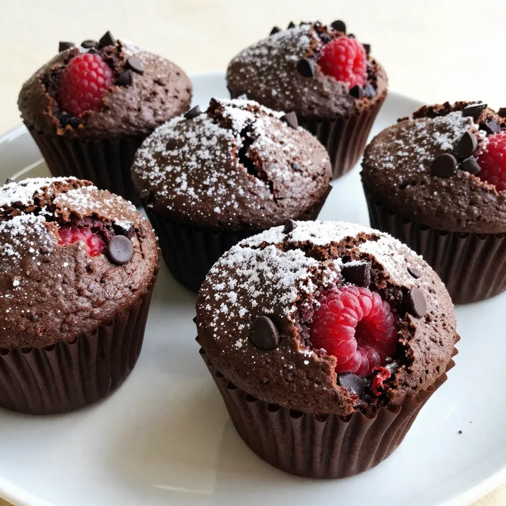 Raspberry Dark Chocolate Muffins Delightful Treats