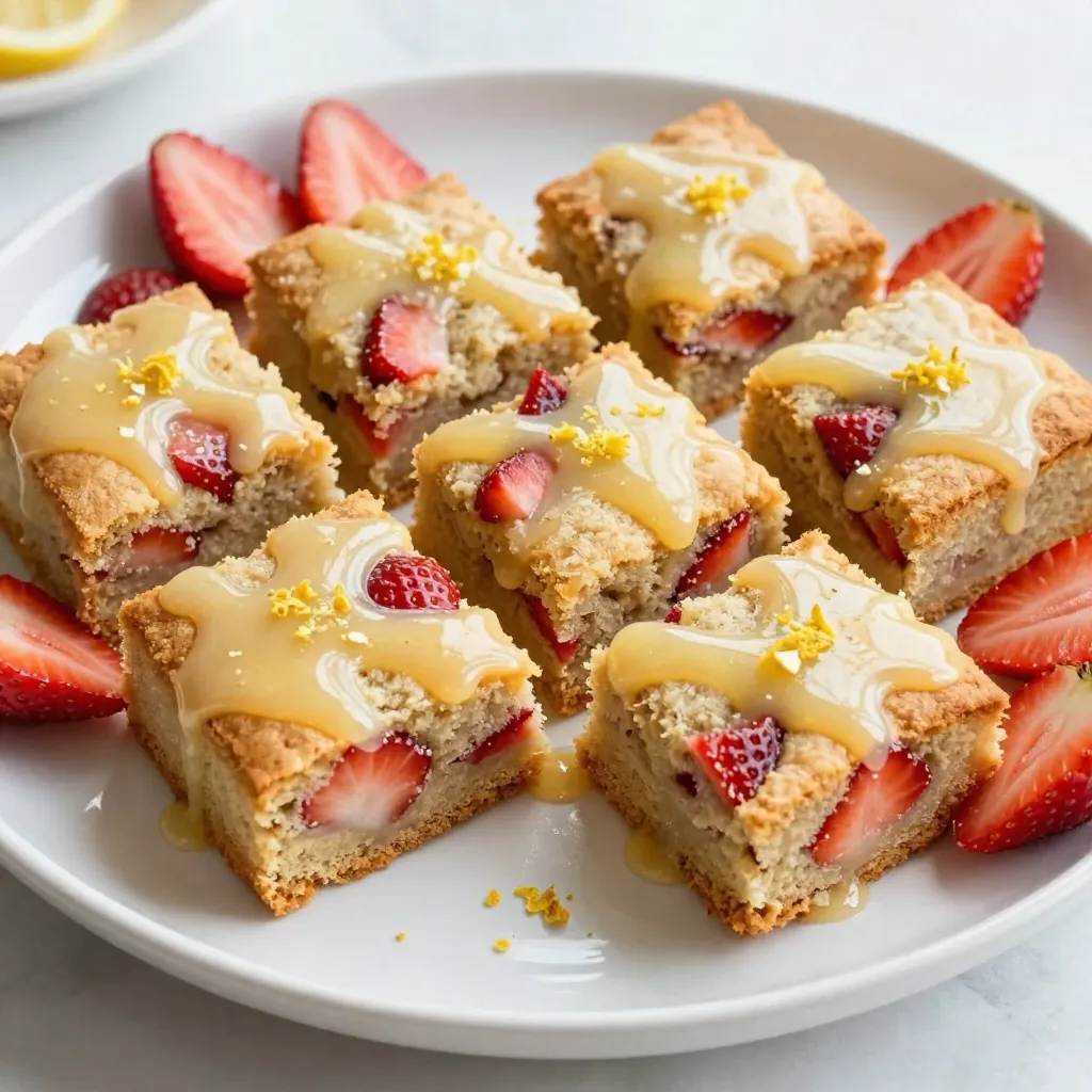Strawberry Lemon Blondies Delightful and Easy Bake