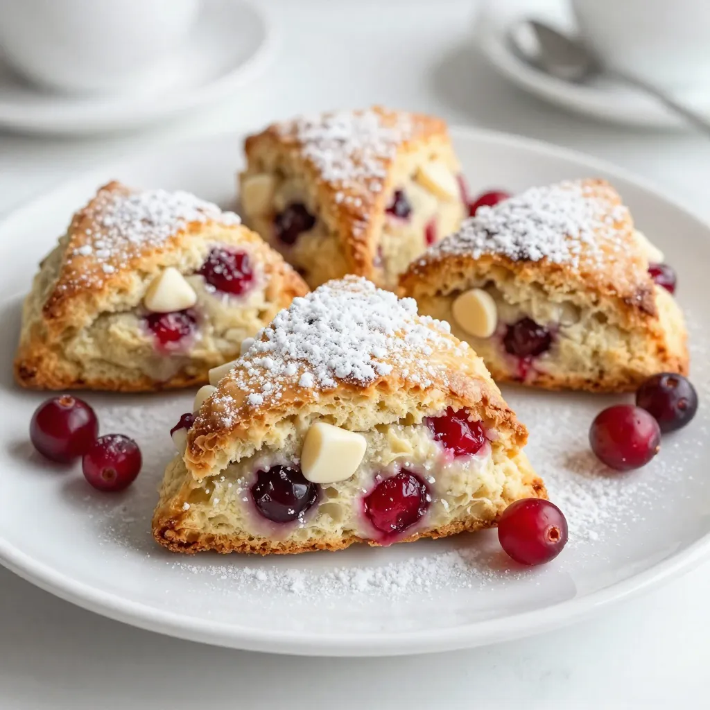Cranberry White Chocolate Scones Delightful Breakfast Treat