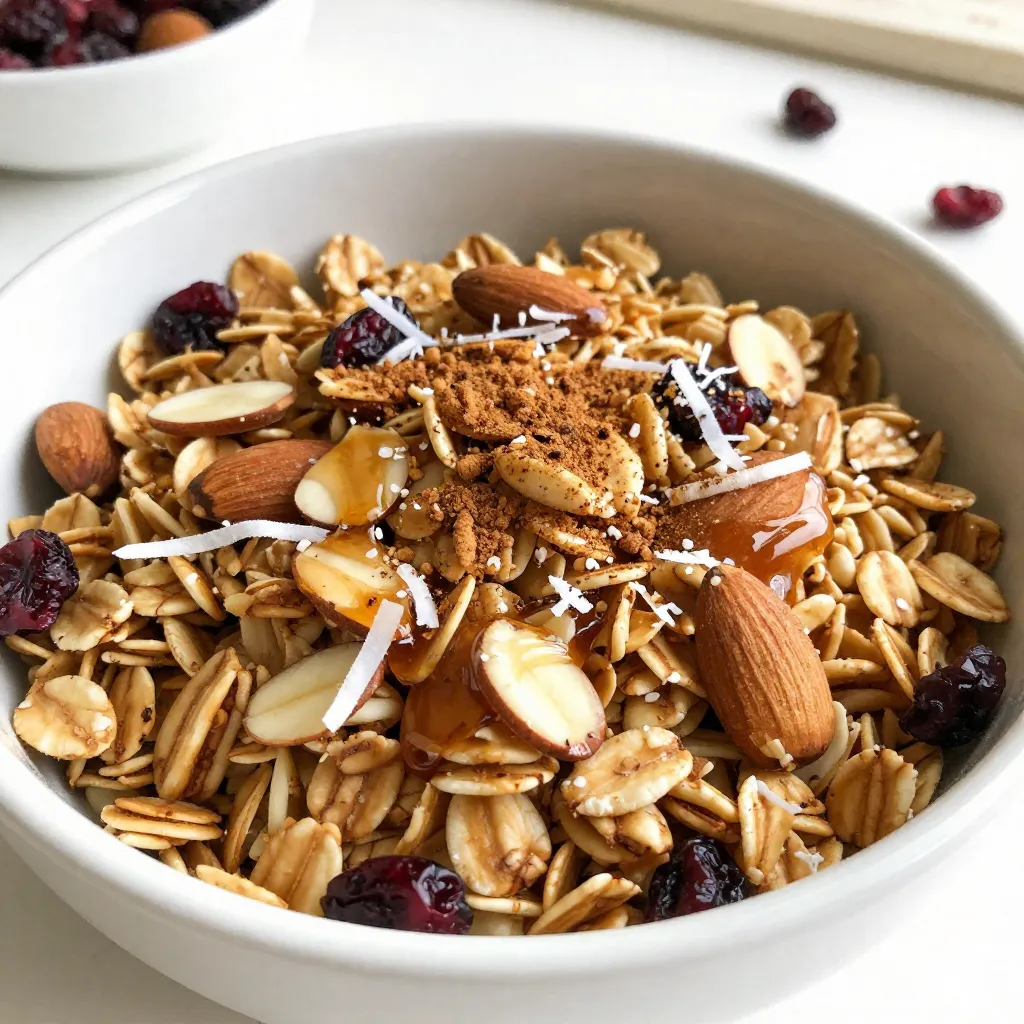 Vanilla Almond Granola Crunchy and Healthy Delight