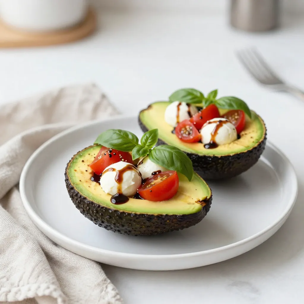 Caprese Stuffed Avocados Fresh and Flavorful Delight