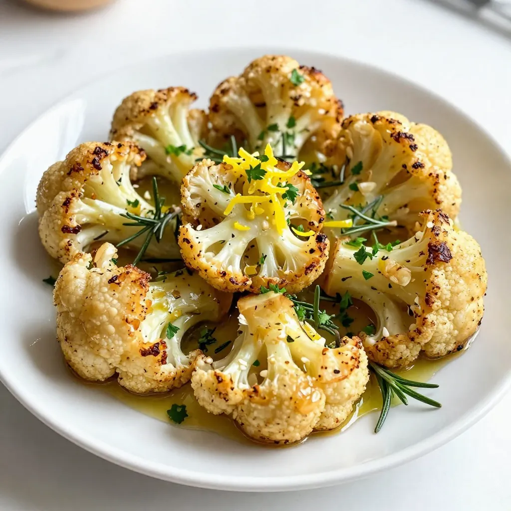 Garlic Herb Roasted Cauliflower Flavorful Side Dish
