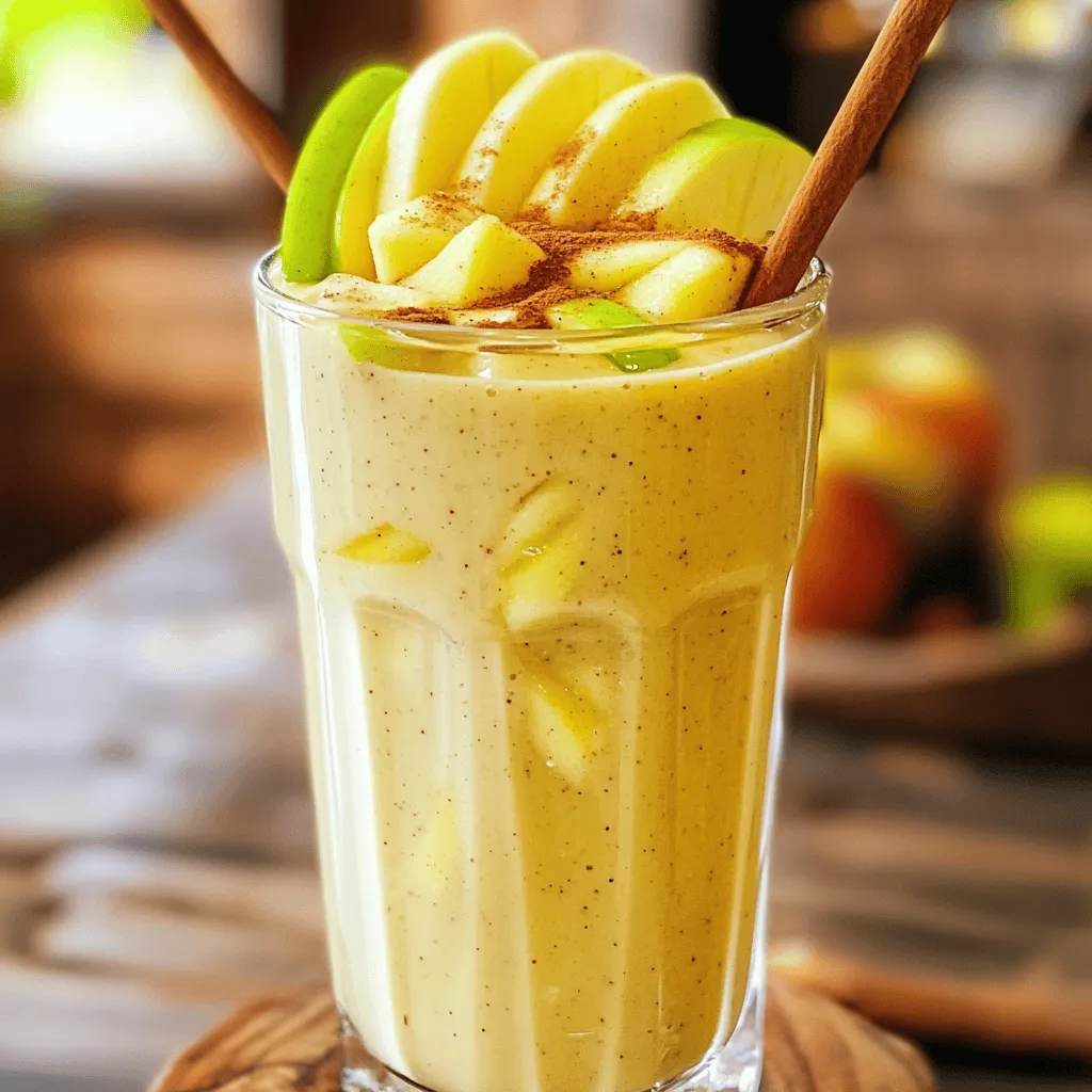 Cinnamon Apple Pie Smoothie Refreshing Flavor Boost
