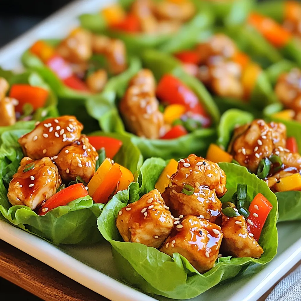 Teriyaki Chicken Lettuce Cups Fresh and Flavorful Treat