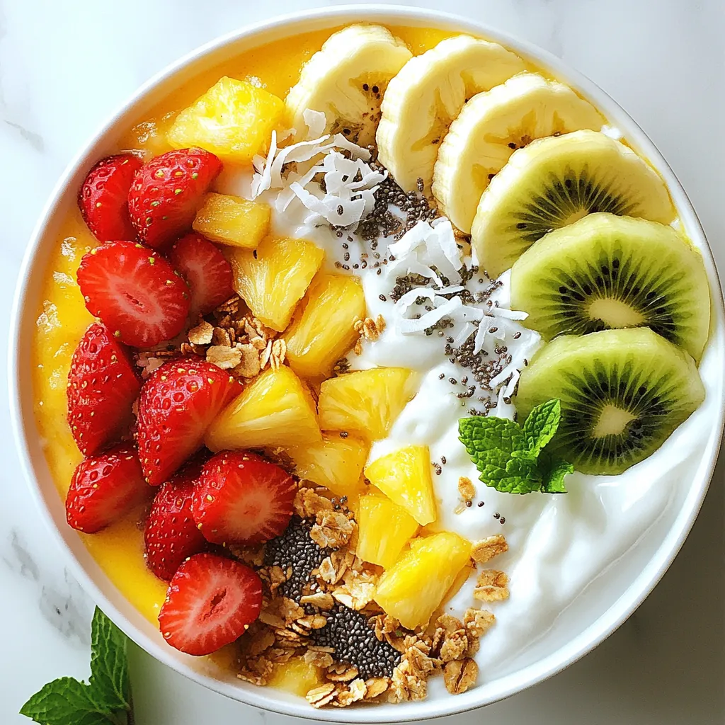 Tropical Pineapple Smoothie Bowl Fresh and Healthy Treat