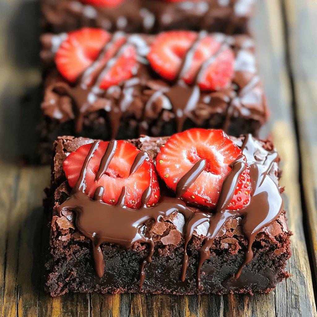 Chocolate Covered Strawberry Brownies Rich and Decadent