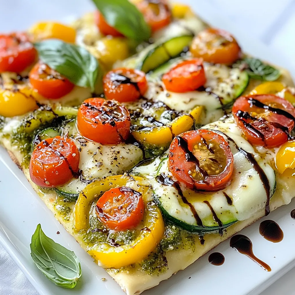 Pesto Veggie Flatbread Tasty and Simple Meal Idea