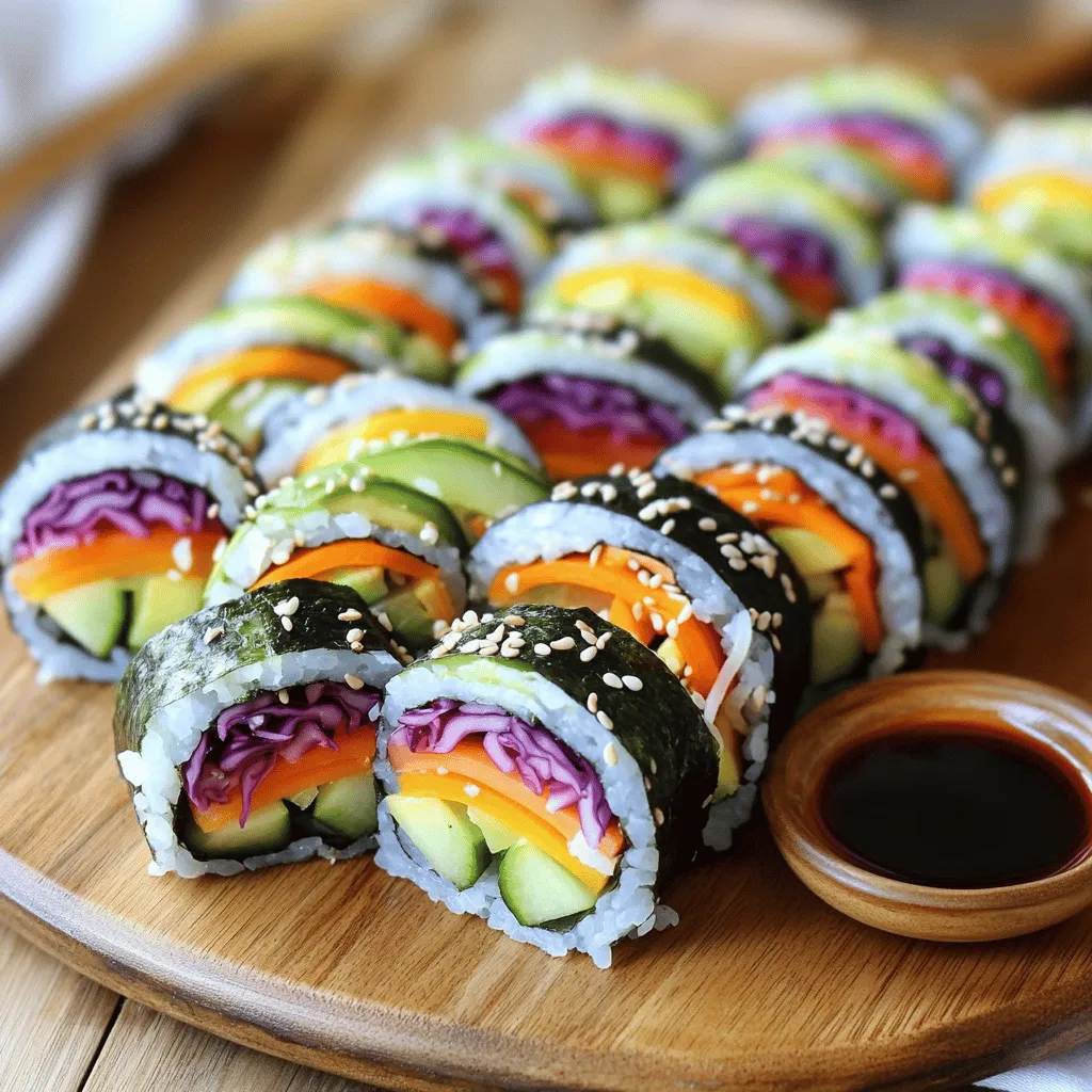 Rainbow Veggie Sushi Rolls Colorful and Tasty Treats