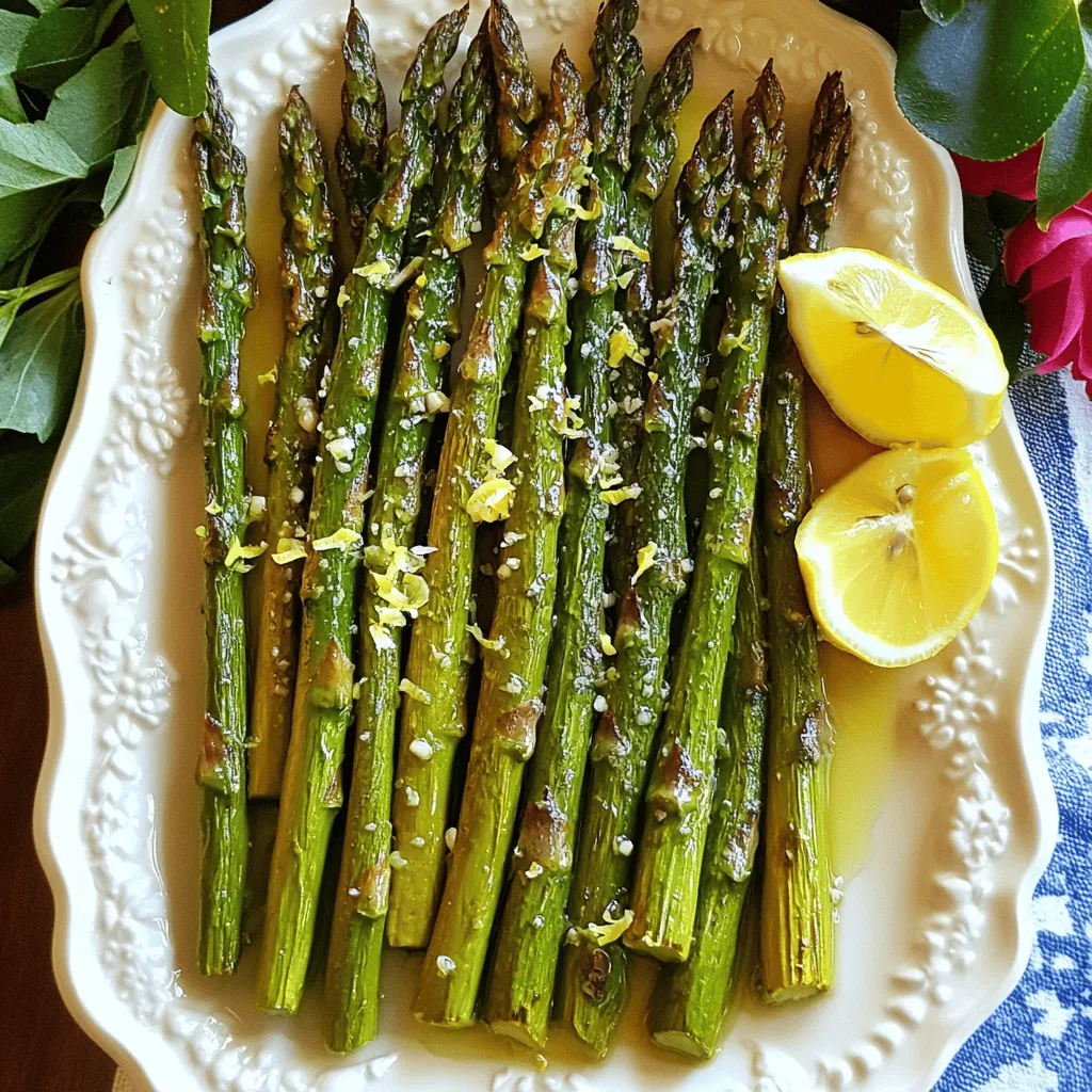 Lemon Garlic Roasted Asparagus Easy Flavorful Dish