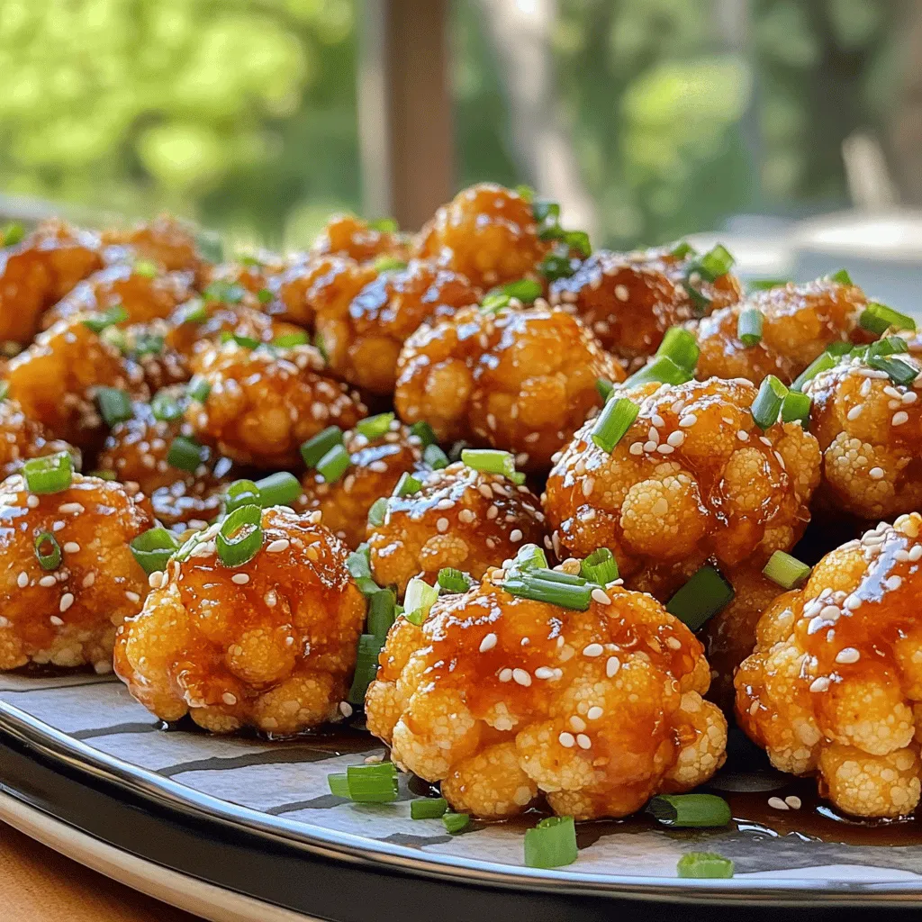 Spicy Honey Garlic Cauliflower Bites Flavorful Delight