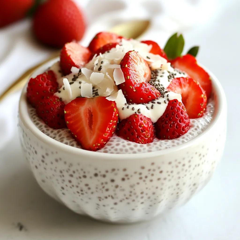 Strawberry Coconut Chia Pudding Refreshing Delight