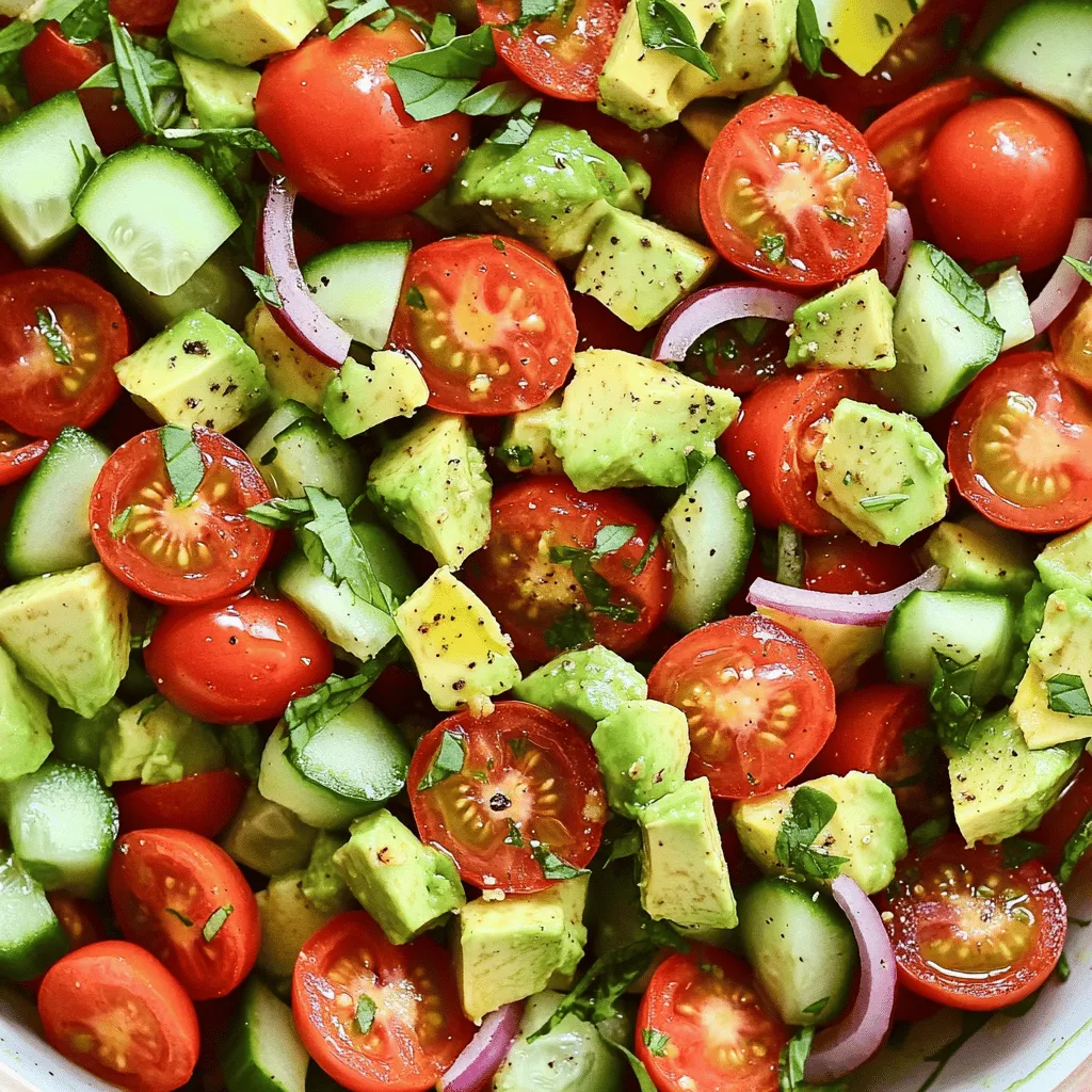 Fresh Avocado and Tomato Salad Simple and Tasty Dish