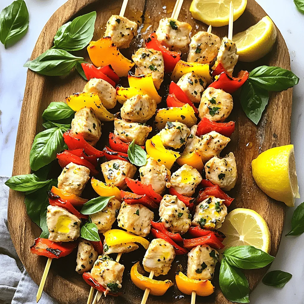 Lemon Basil Chicken Skewers Flavorful and Easy Recipe