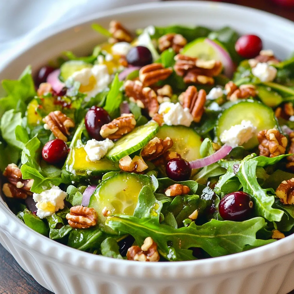 Cranberry Walnut Green Salad Fresh and Flavorful Mix
